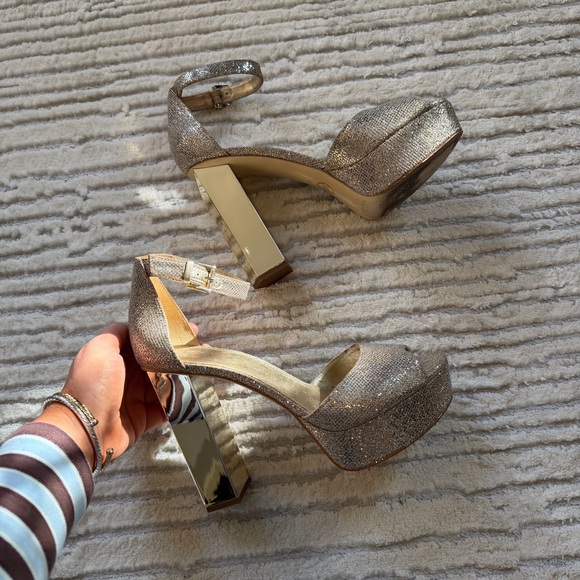Michael Kors Shoes - Michael Kors Glittering Gold Platform Heels